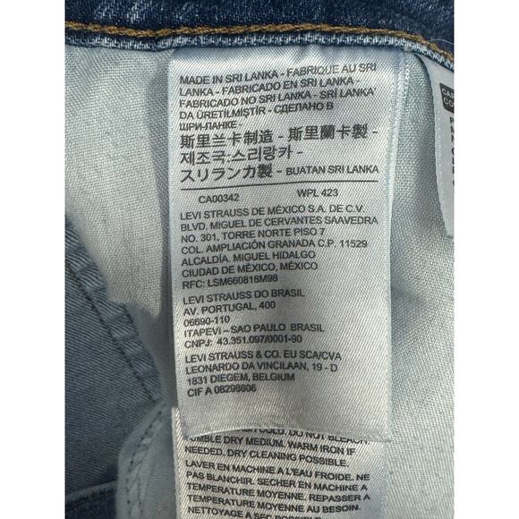 Levi's Women's Wedgie Straight Leg Button Fly Blue Denim Jeans - Size 31x28 - Picture 6 of 8